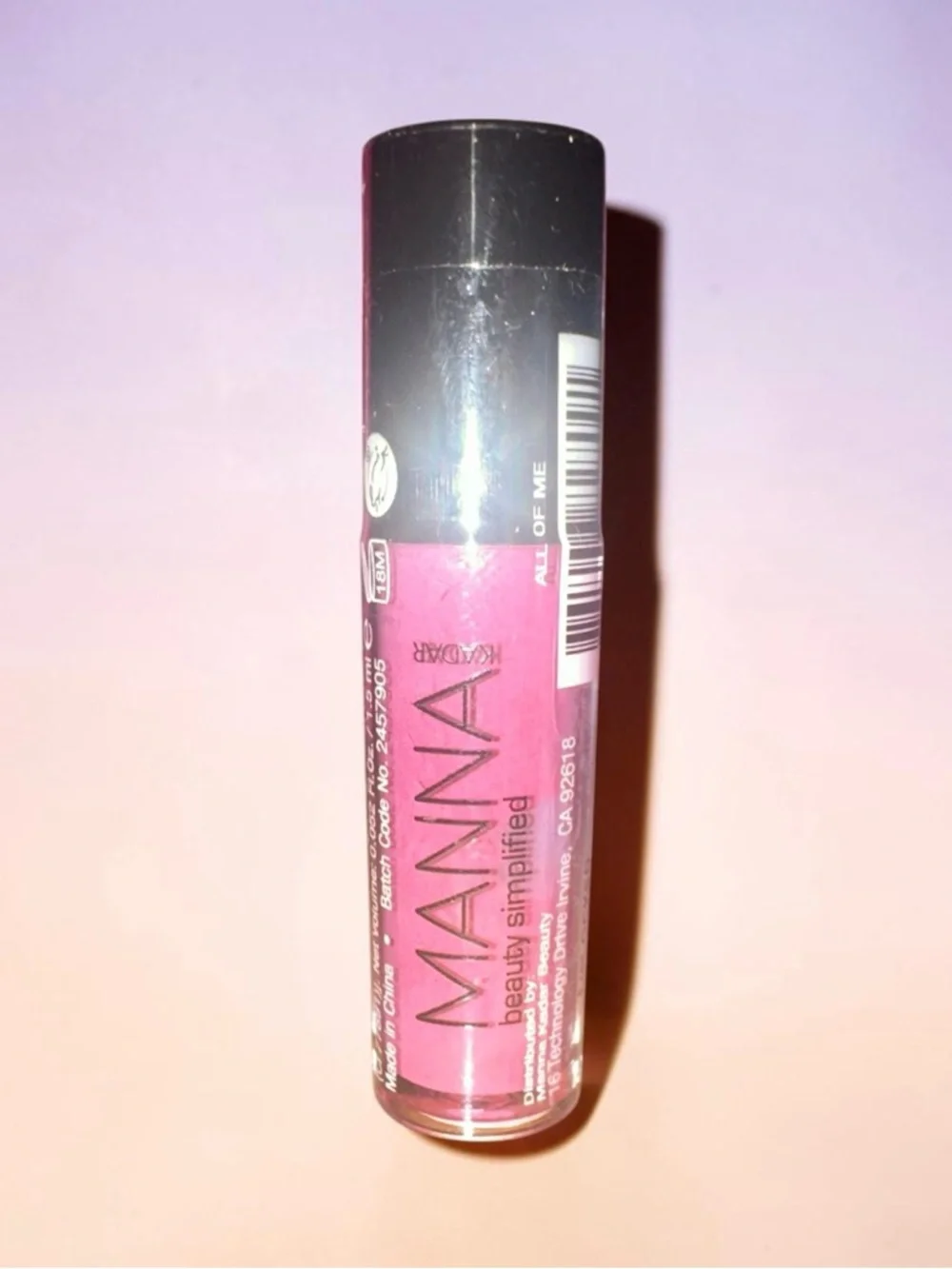 Manna Kadar Beauty Simplified lip Gloss - shade “all of me” mini .052 fl ounces